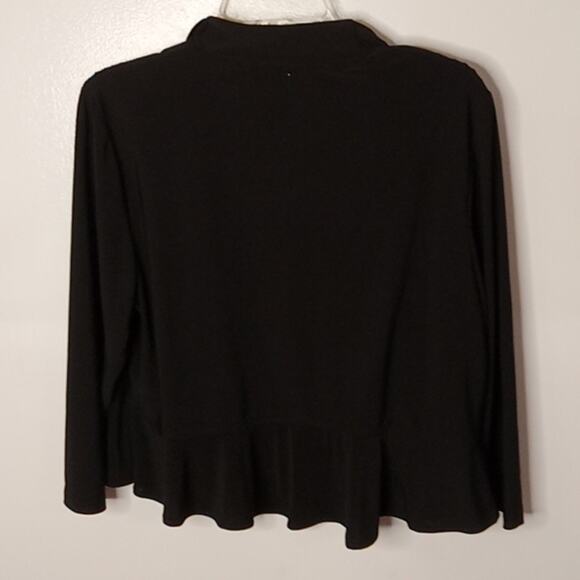 R&M Richard's Women's Large Black Open-Front 3/4 Sleeve Versatile Shrug. Bolero - Picture 4 of 6